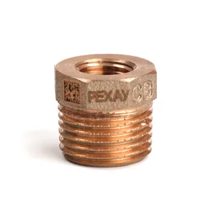 Футорка резьбовая, РЕХАУ, AURLINE, 1/2", 1/4", НВ, редукционная, красная бронза RX+