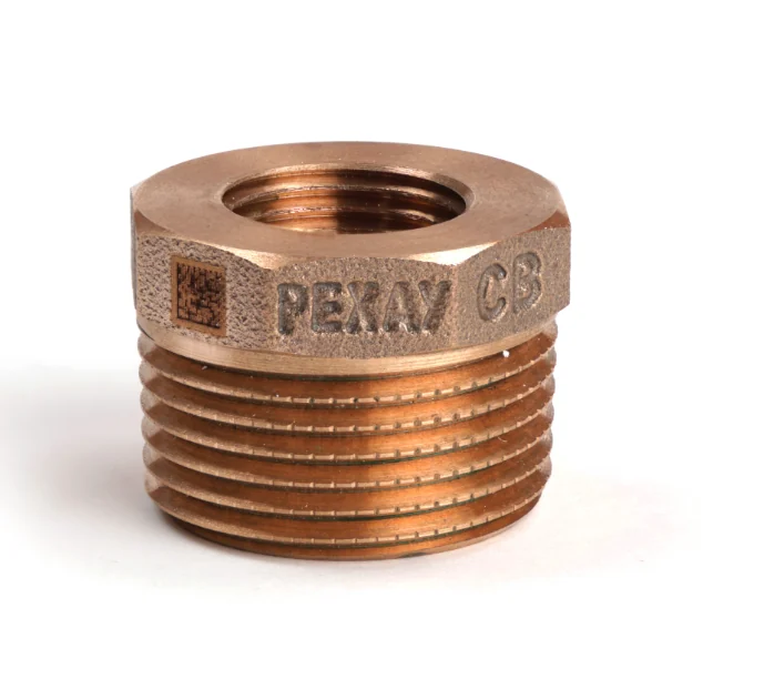 Футорка резьбовая, РЕХАУ, AURLINE, 1", 1/2", НВ, редукционная, красная бронза RX+