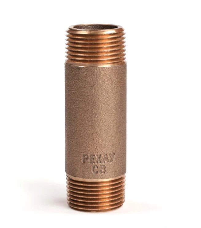 Удлинитель резьбовой, РЕХАУ, AURLINE, 1", НН, 80 мм, красная бронза RX+