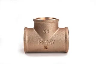 Тройник резьбовой, РЕХАУ, AURLINE, 3/4", 1/2", 3/4", ВВВ, редукционный, красная бронза RX+