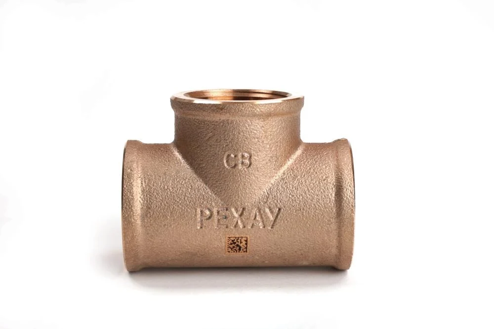 Тройник резьбовой, РЕХАУ, AURLINE, 3/4", 1/2", 3/4", ВВВ, редукционный, красная бронза RX+