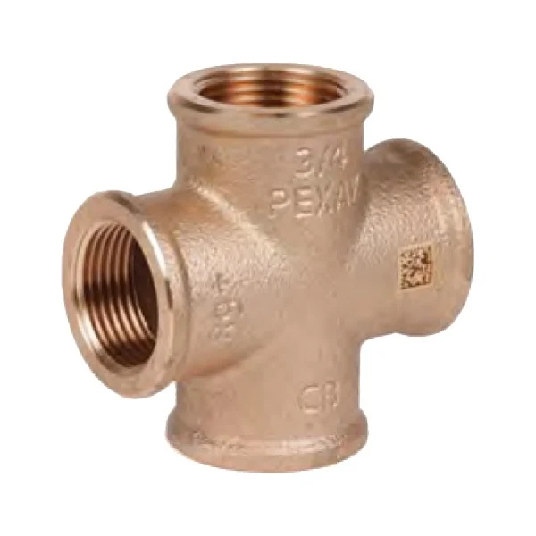 Крестовина резьбовая, РЕХАУ, AURLINE, 1/2", ВВВВ, красная бронза RX+