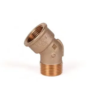 Угольник 45°, РЕХАУ, AURLINE, 1/2", НВ, резьбовой, красная бронза RX+