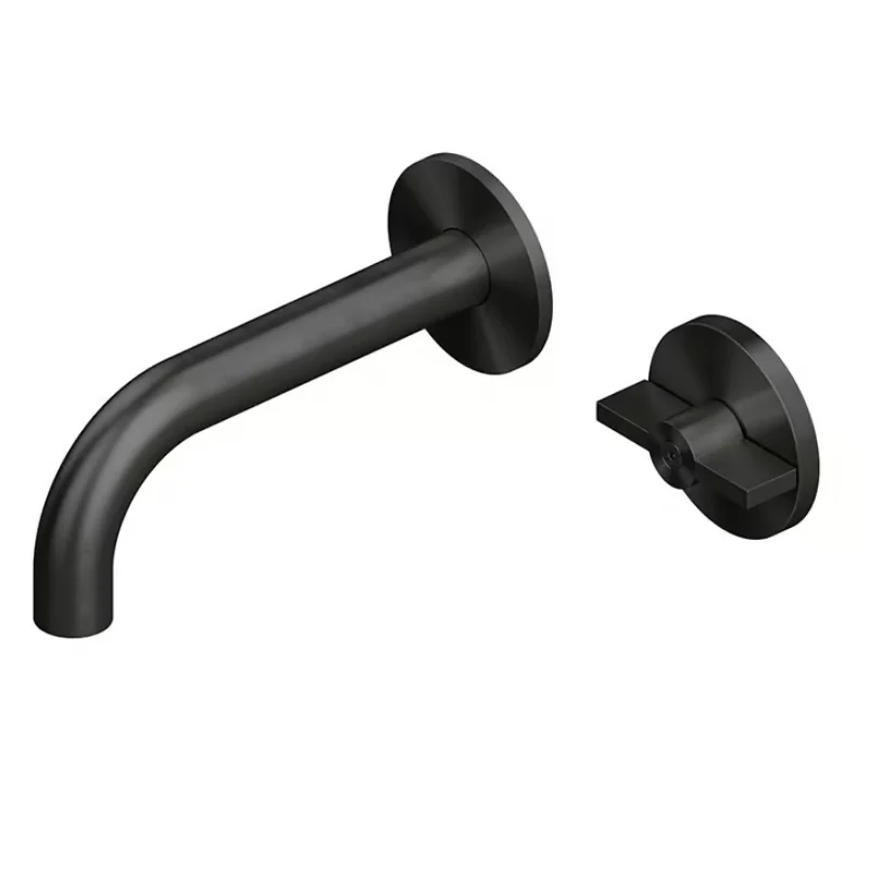 Смеситель для раковины, Quadro design, Valvola01, настенный встраиваемый, цвет-Black gold PVD