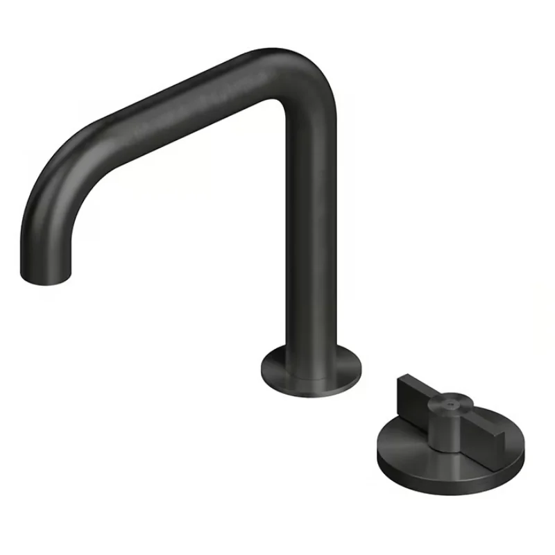 Смеситель для раковины, Quadro design, Valvola01, на раковину/столешницу, цвет-Black gold PVD