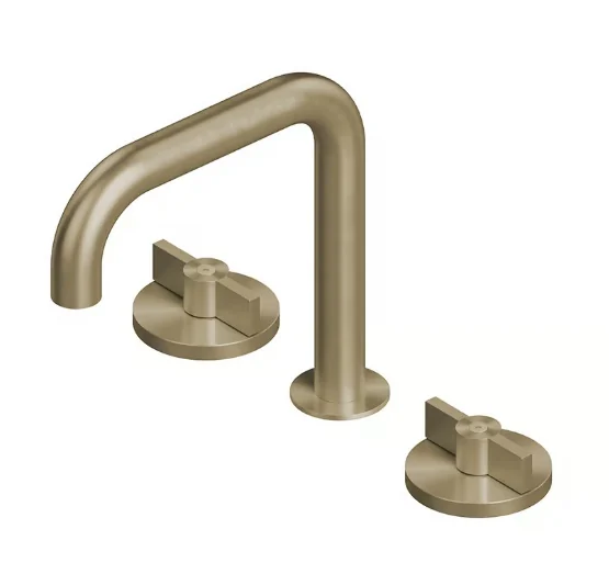 Смеситель для раковины, Quadro design, Valvola01, цвет-золото светлое (Light Gold)