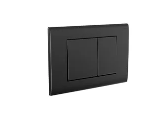 Панель смыва, РЕХАУ, NOVA QUAD 001, для унитаза, шгв 245*11.7*165, с прямоугольными клавишами, пластик, цвет-черный матовый