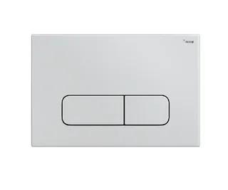 Панель смыва, РЕХАУ, NOVA ELLIPSE 001, для унитаза, шгв 245*12.6*165, с овальными клавишами, пластик, цвет-белый глянцевый — иконка
