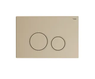 Панель смыва, РЕХАУ, NOVA ORB 001, для унитаза, шгв 245*14.5*165, с круглыми клавишами, пластик, цвет-золото матовое — иконка