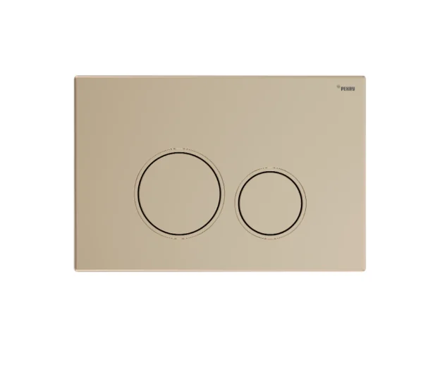 Панель смыва, РЕХАУ, NOVA ORB 001, для унитаза, шгв 245*14.5*165, с круглыми клавишами, пластик, цвет-золото матовое