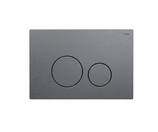 Панель смыва, РЕХАУ, NOVA ORB STEEL, для унитаза, шгв 245.5*6.8*165.5, с круглыми клавишами, нержавеющая сталь, цвет-графит брашированный матовый