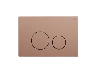 Панель смыва, РЕХАУ, NOVA ORB STEEL, для унитаза, шгв 245.5*6.8*165.5, с круглыми клавишами, нержавеющая сталь, цвет-золото розовое брашированное — иконка
