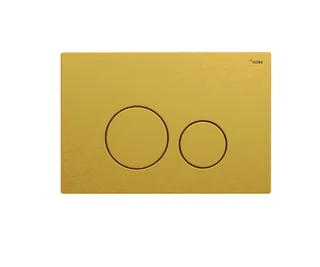 Панель смыва, РЕХАУ, NOVA ORB STEEL, для унитаза, шгв 245.5*6.8*165.5, с круглыми клавишами, нержавеющая сталь, цвет-золото титановое брашированное