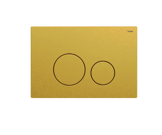 Панель смыва, РЕХАУ, NOVA ORB STEEL, для унитаза, шгв 245.5*6.8*165.5, с круглыми клавишами, нержавеющая сталь, цвет-золото титановое брашированное