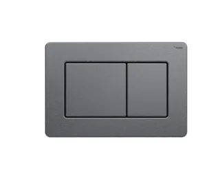 Панель смыва, РЕХАУ, NOVA QUAD STEEL, для унитаза, шгв 244*6*162, с прямоугольными клавишами, нержавеющая сталь, цвет-графит брашированный матовый