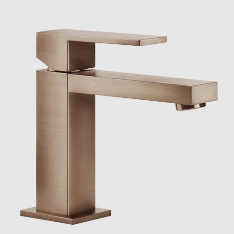 Смеситель для раковины, Gessi, Rettangolo, на раковину/столешницу, цвет-Copper Brushed PVD