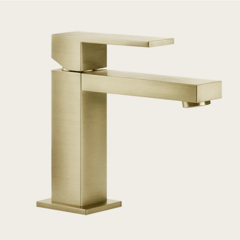 Смеситель для раковины, Gessi, Rettangolo, цвет-Brushed Brass PVD