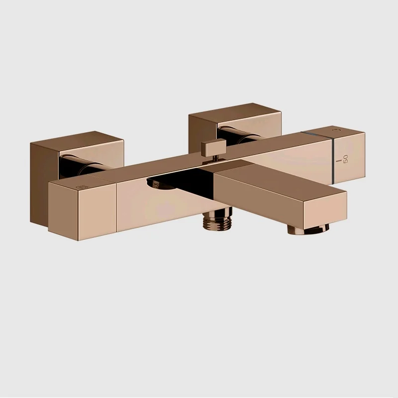 Смеситель для ванны и душа, Gessi, Rettangolo, цвет-Copper PVD