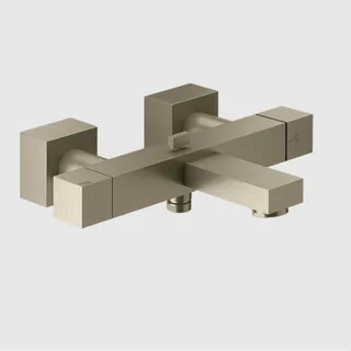 Смеситель для ванны и душа, Gessi, Rettangolo, цвет-Finox Brushed Nickel