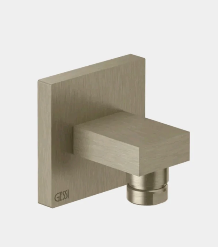 Шланговое подсоединение, Gessi, Rettangolo shower, цвет-Finox