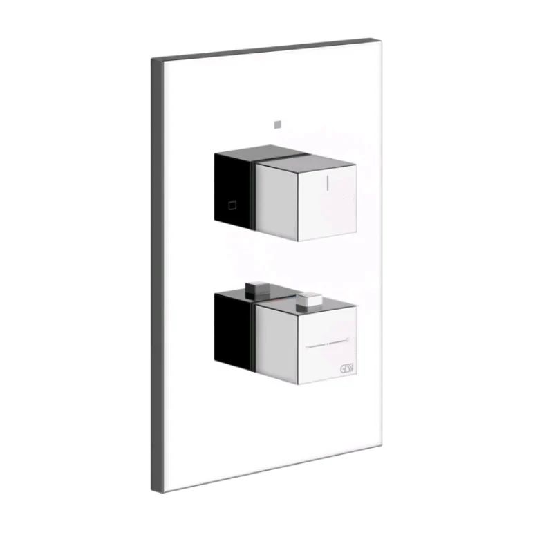 Смеситель для душа, Gessi, Rettangolo shower, на 2 потребителя, цвет-хром