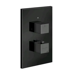 Смеситель для душа, Gessi, Rettangolo shower, на 2 потребителя, цвет-Black Metal PVD