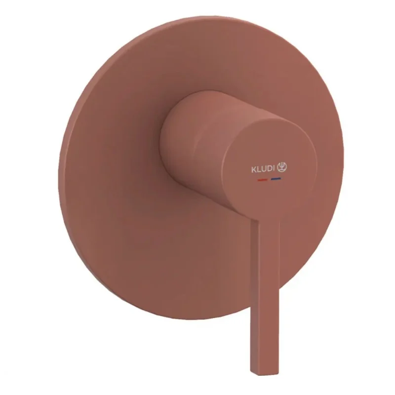 Смеситель для душа, Kludi, Nova Fonte Puristic, на 1 потребитель, настенный встраиваемый, цвет-коралловый матовый