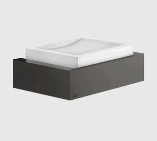 Мыльница, Gessi, Rettangolo, шгв 140*95*47, цвет-белый/Black Metal Brushed PVD