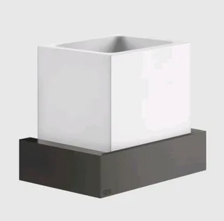 Стакан, Gessi, Rettangolo, шгв 140*95*116.5, цвет-белый/Black Metal Brushed PVD