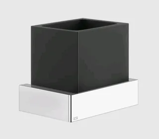 Стакан, Gessi, Rettangolo, шгв 140*97.5*116.5, цвет-чёрный/хром