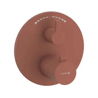 Смеситель для душа, Kludi, Nova Fonte Puristic, на 2 потребителя, настенный встраиваемый, цвет-коралловый матовый