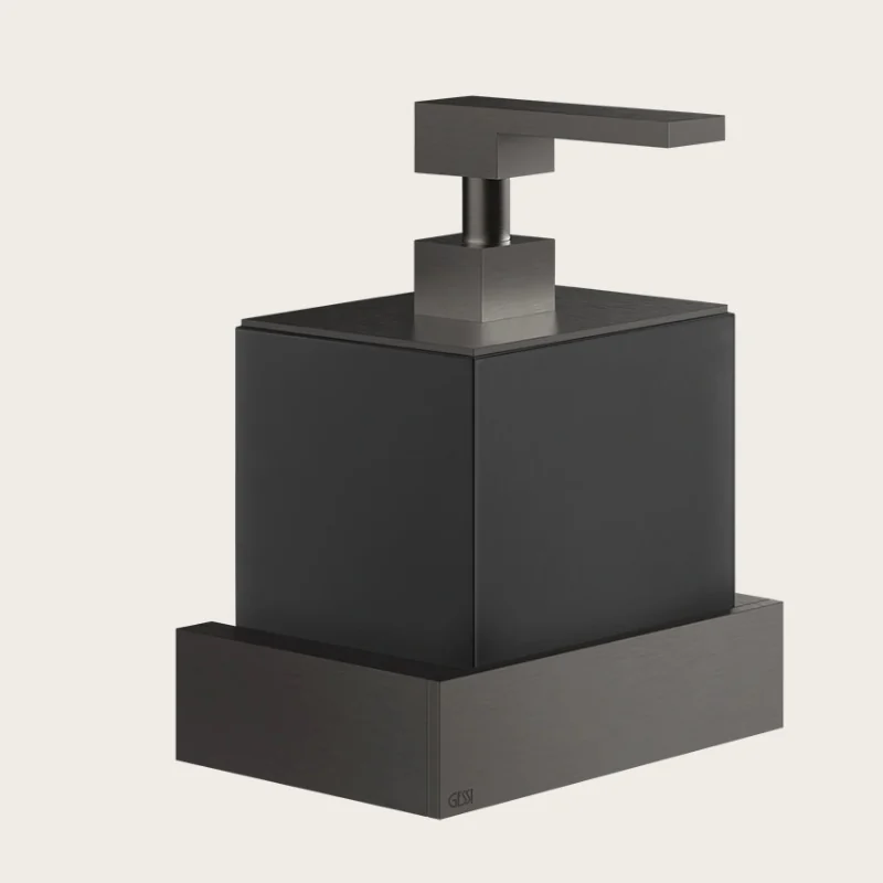 Дозатор для жидкого мыла, Gessi, Rettangolo, шгв 140*120*187, цвет дозатора-Black Metal Brushed PVD/чёрный