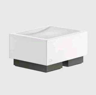 Мыльница, Gessi, Rettangolo, шгв 105*85*56.5, цвет-белый/Black Metal Brushed PVD