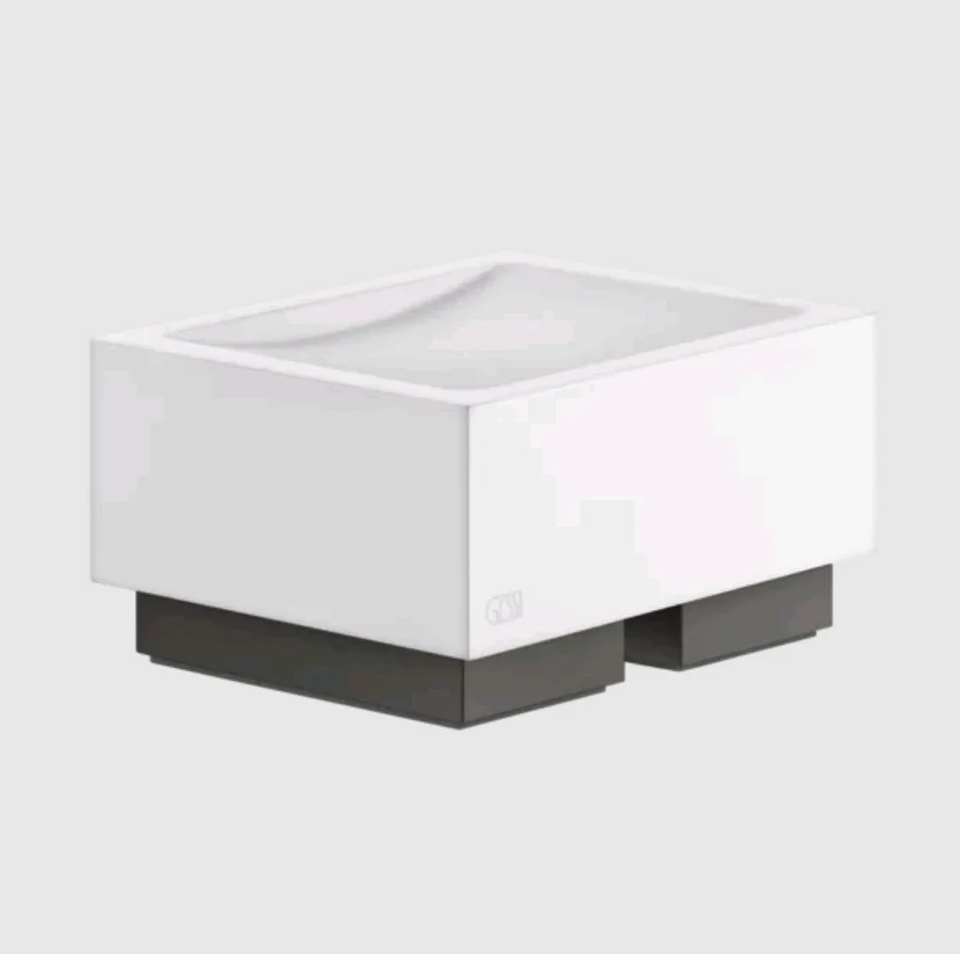 Мыльница, Gessi, Rettangolo, шгв 105*85*56.5, цвет-белый/Black Metal Brushed PVD