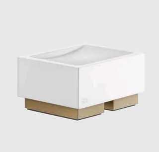 Мыльница, Gessi, Rettangolo, шгв 105*85*56.5, цвет-белый/Warm Bronze Brushed PVD