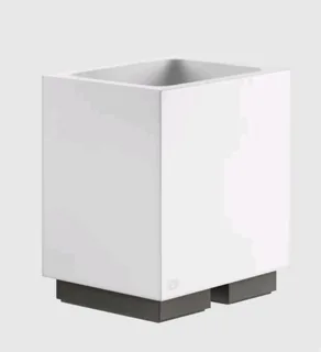 Стакан, Gessi, Rettangolo, шгв 105*85*126.5, цвет-белый/Black Metal Brushed PVD