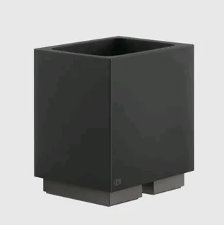 Стакан, Gessi, Rettangolo, шгв 105*85*125, цвет-чёрный/Black Metal Brushed PVD