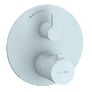 Смеситель для душа, Kludi, Nova Fonte Puristic, на 1 потребитель, настенный встраиваемый, цвет-голубой матовый — иконка