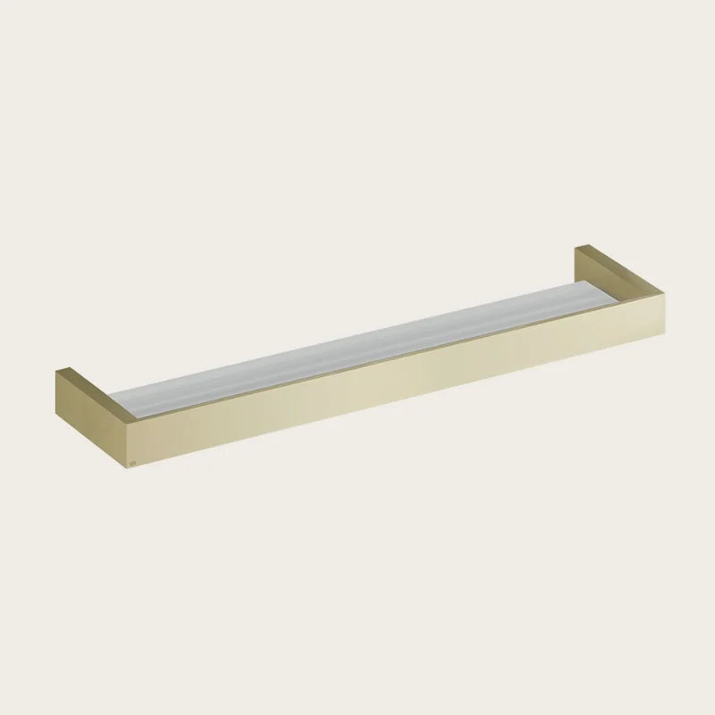 Полка, Gessi, Rettangolo, шгв 615*120*35, цвет-Brushed Brass PVD