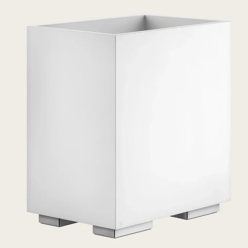 Корзина для бумаг, Gessi, Rettangolo, шгв 250*170*257, цвет-белая/хром