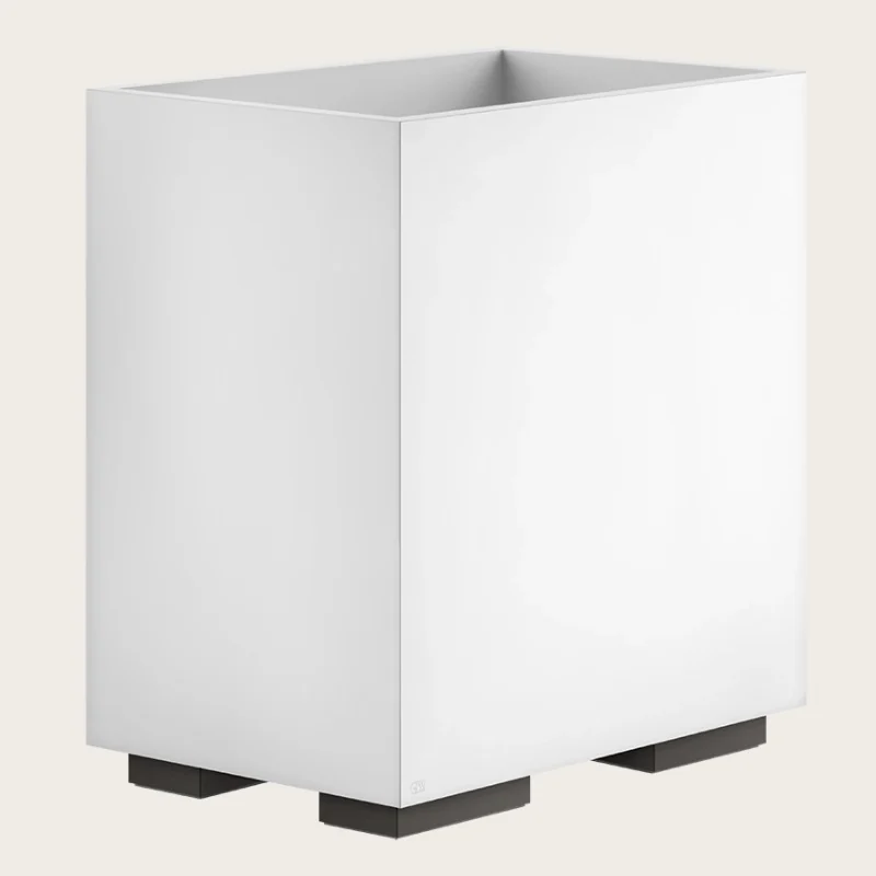 Корзина для бумаг, Gessi, Rettangolo, шгв 250*170*257, цвет-белая/Black Metal Brushed PVD