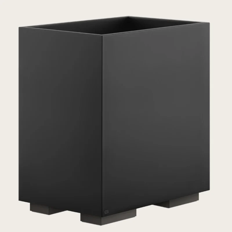 Корзина для бумаг, Gessi, Rettangolo, шгв 250*170*257, цвет-чёрная/Black Metal Brushed PVD