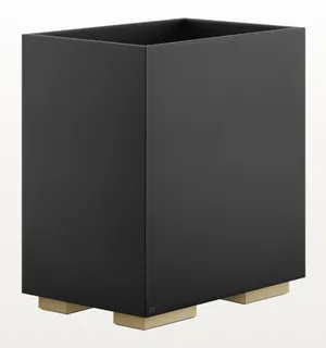 Корзина для бумаг, Gessi, Rettangolo, шгв 250*170*257, цвет-чёрный/Warm Bronze Brushed PVD