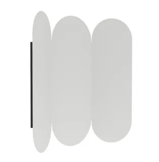 Зеркало, Scarabeo, Mirror, Trino T, 3 овальные части, шгв 800*160*750, без подсветки