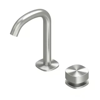 Смеситель для раковины, Quadro design, Super, на раковину/столешницу, цвет-Steel Brushed