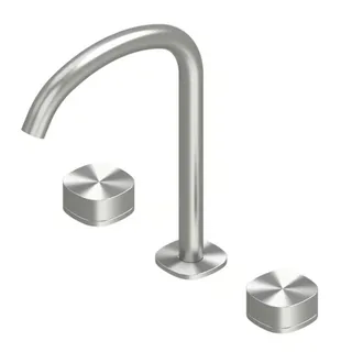 Смеситель для раковины, Quadro design, Super, на раковину/столешницу, цвет-Steel Brushed — иконка