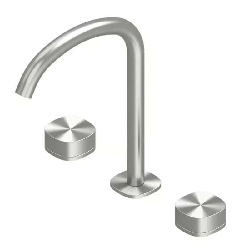 Смеситель для раковины, Quadro design, Super, на раковину/столешницу, цвет-Steel Brushed