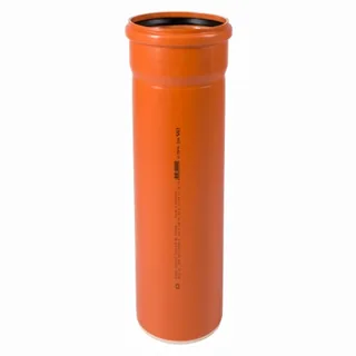 Труба, Ostendorf, KG, KGEM, SN 4, Ø-110, длина, мм-4000, PVC, цвет-RAL 8023 оранжево-коричневый, для наружной канализации