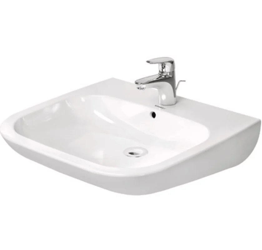 Раковина, Vital, Duravit, D-Code, шгв 600*555*155, отверстия для смесителя-1, цвет-белый