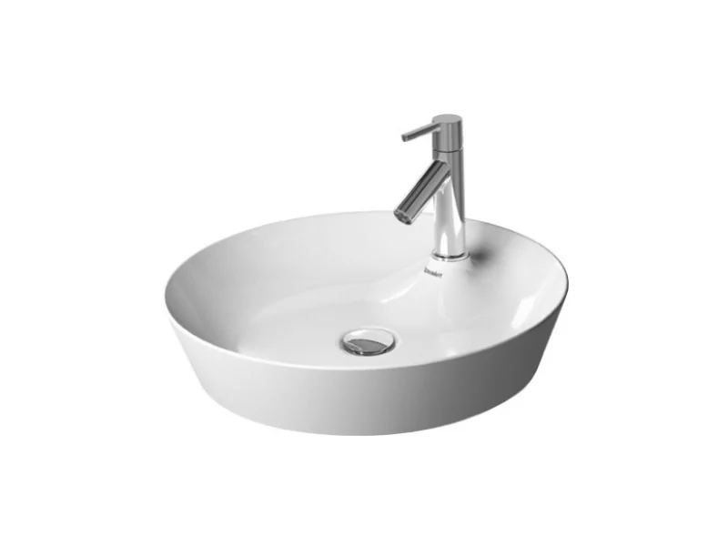 Раковина, Duravit, Cape Cod, шгв 480*480*100, отверстия для смесителя-1, цвет-белый сатин матовый